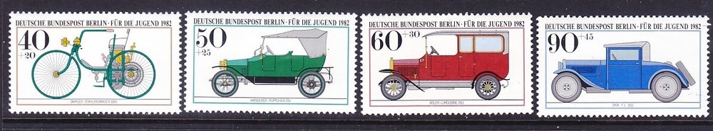 Germany Berlin 9NB187-90 MNH 1982 Antique Cars Full Set of 4 Very Fine