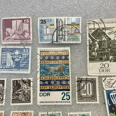 18 USED mixed varied Vtg. 1950-1990 DDR East Germany stamps; $1 Ships/A DEAL!