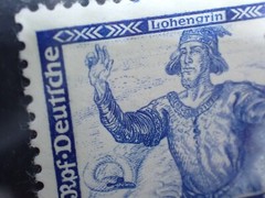 Nazi Germany 1933 Wagner Lohengrin Stamp 25 Pfg 506A MH pre-WW2 Third Reich