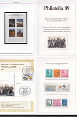 GERMANY PHILATELIA ’89 INTERNATIONAL BRIEFMARKEN-MESSE FOLDER WITH POSTCARDS 901