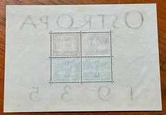 1935 Germany OSTROPA Souvenir 4 Stamp Mini Sheet B93 Königsberg Exhibition MNH