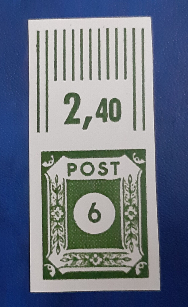 Germany Stamp Allied Occupation 6 Pfennig 1945 ZIERER SBZ Mi. Nr. 43 aI (20854)