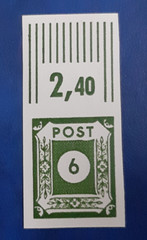 Germany Stamp Allied Occupation 6 Pfennig 1945 ZIERER SBZ Mi. Nr. 43 aI (20854)