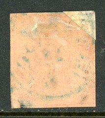 Germany States 1850 Hannover 1/30 T/1 ggr Black on Salmon Imperf Sc #3 VFU X157