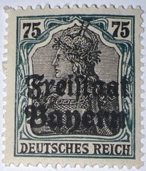 Travelstamps: Germany Bayern OP Stamps Scott# 186, 75pf Mint Original Gum Hinged
