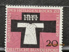 The listing:(1)1959 Exhibition of the Holy Coat 20Pf German Postage Stamp-LHKK