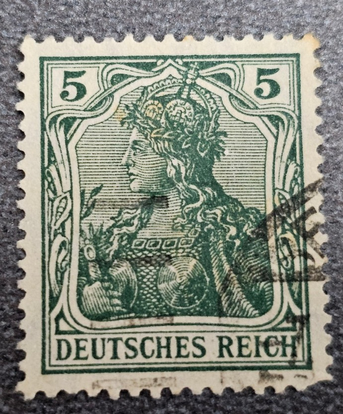 Stamp Germany Deutsches Reich Germania 5 Pfennig 1905 Mi. Nr. 85 [🇩🇪39671-18]