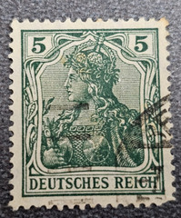 Stamp Germany Deutsches Reich Germania 5 Pfennig 1905 Mi. Nr. 85 [🇩🇪39671-18]