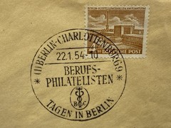 1954 GERMANY „Value of the Building“ series, special Berlin Cancel.