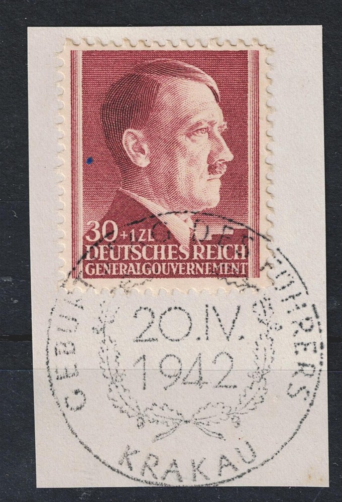 Germany WW2 Third Reich Krakau Swastika Postmark 1942 A-22