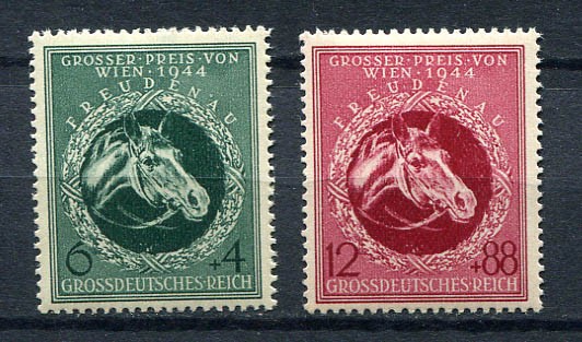 German Reich WW II : Vienna Horse Race set from 1944 – mint NH