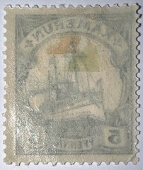 Travelstamps:Germany KAROLINEN Stamps Kaiser’s Yacht MOGH 5 Pfennig. WMK