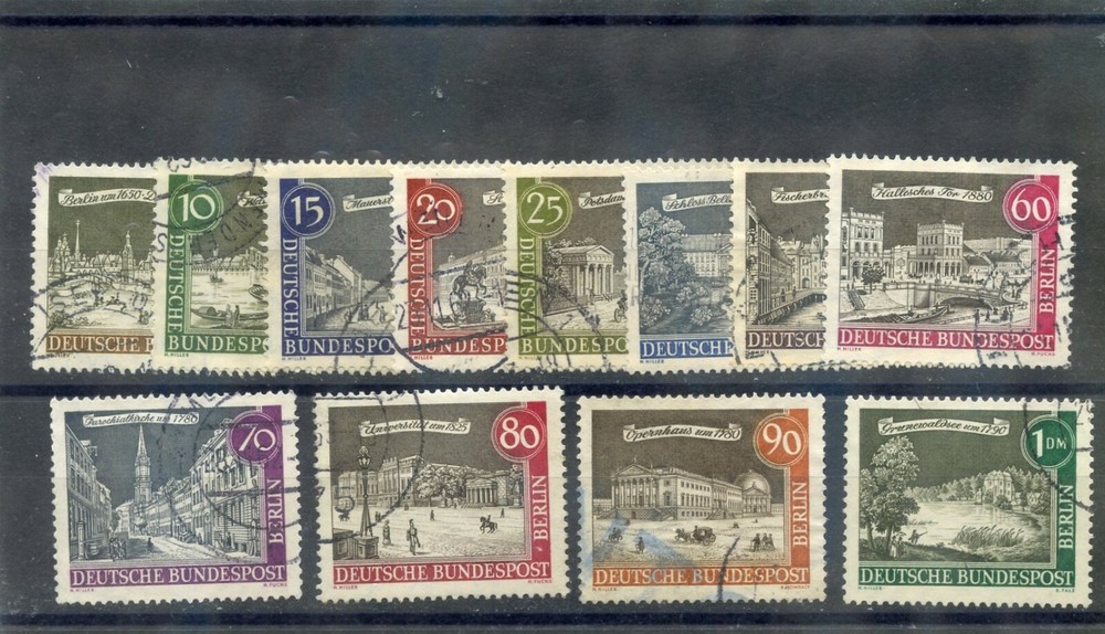 GERMANY, BERLIN Sc 9N196-207)F-VF USED 1962 SET $15