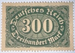 Travelstamps: 1922 Germany Stamps Deutsches Reich 300 Mark Mi. Nr. 249, MNH