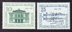 Germany DDR 421-22 MNH 1959 Felix Mendelssohn-Bartholdy Composer Birth Anniv Set