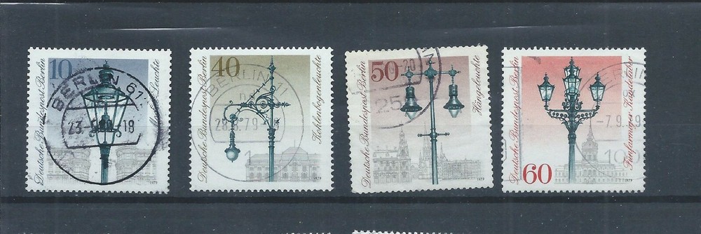 Berlin stamps. 1979 Street Lighting set used /CTO SG B578 – B581 (M352)