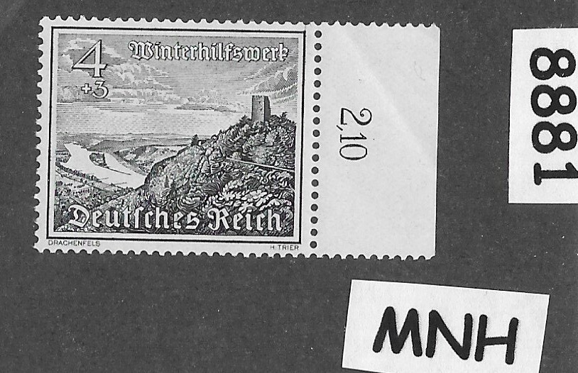 MNH stamp B161 Third Reich Germany 1939 Winter Relief / The Rhine river #8881
