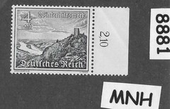 MNH stamp B161 Third Reich Germany 1939 Winter Relief / The Rhine river #8881