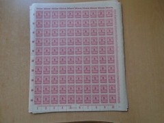Germany – SG319 5M DM 1923 carmine. 10 x complete sheets of 100 stamps. MNH.