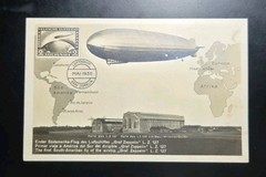 1930 LZ-127 Graf Zeppelin South America Flight Germany Stamp #C38 2R Postcard