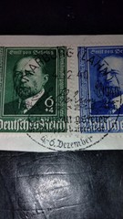 Germany Sc. B186-B187 Emil von Behring Stamps on Paper Used VF Cond.