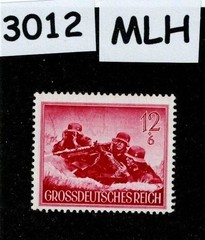 MLH Stamp B263 WWII 1944 Germany Third Reich Military Wehrmacht Infantry #3012