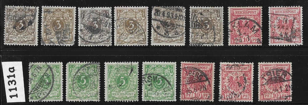 POSTMARKS Germany stamps Reich Post German Empire Pre 1920 #1131a