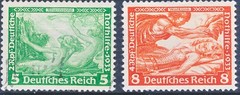 GERMANY Scott#s B51 (used) & B53 (MVLH) 1933