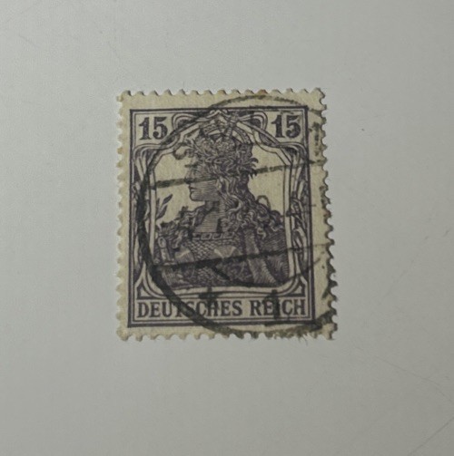 Stamp Germany Reich Germania 15 Pfennig 1918 Infla Mi. Nr. 101 a [🇩🇪34707]