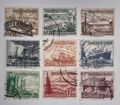 TRAVELSTAMPS: 1937 GERMANY STAMPS SCOTT #B107-B115 3rd REICH USED NG