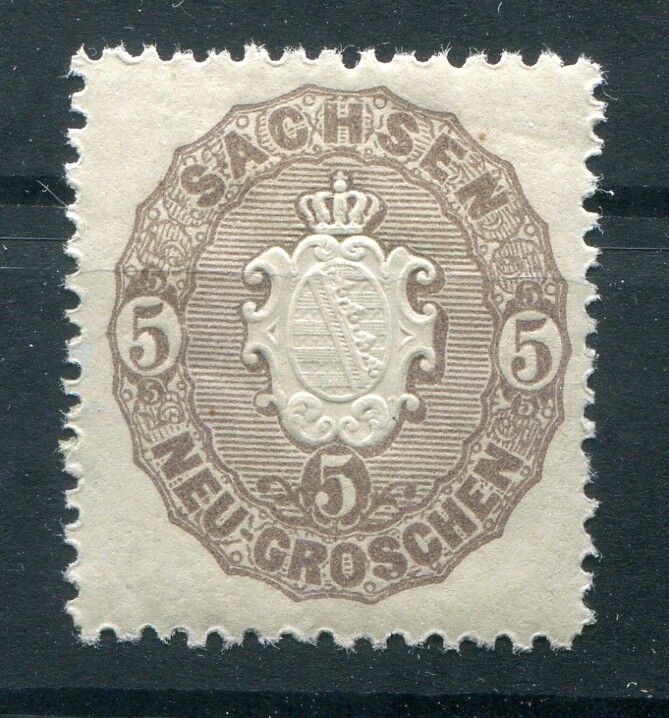 Saxony 19 Usual Slightly Ironed ** MNH POSTFRISCH (80703