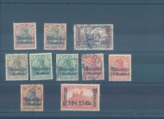 German colonies MOROCCO 1905-1911 used/MH stamps (CV $295 EUR255)