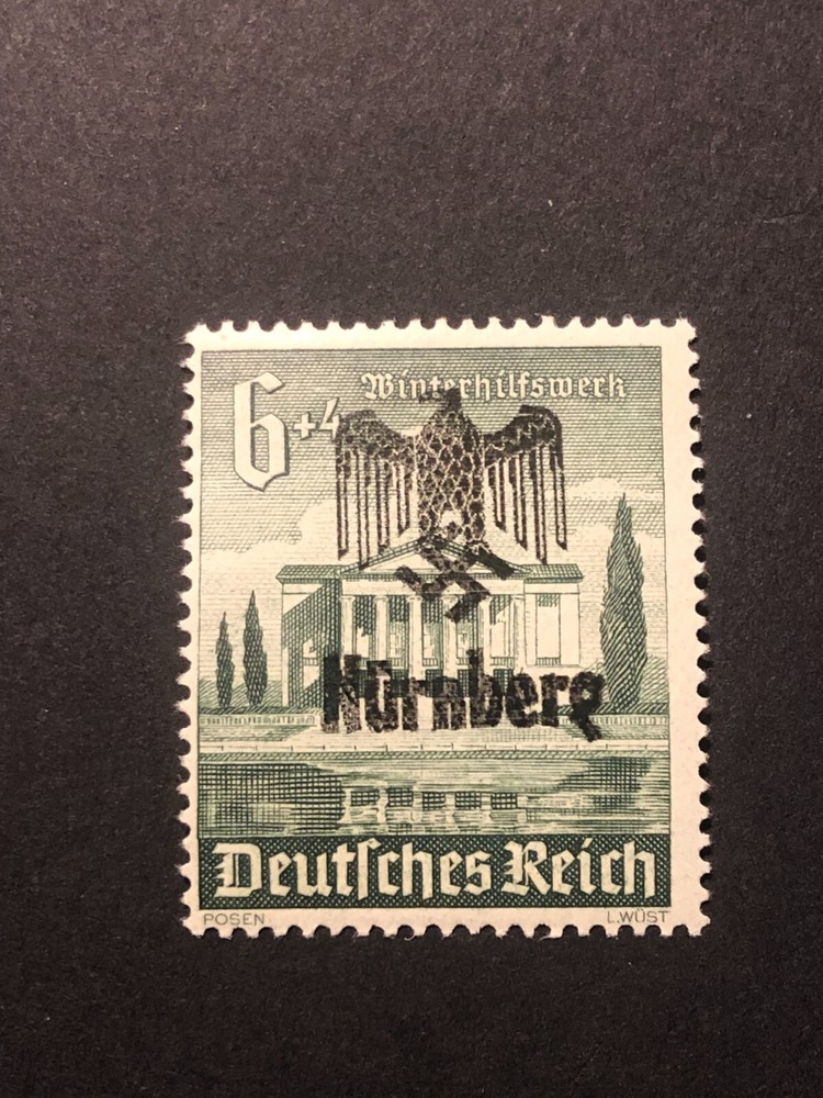 Germany WWII propaganda fantasy overprint (NURNBERG) 6+4 Rpf. MNH /s1 #525