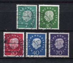 Germany – BRD : Theodor Heuss set from 1959 – used