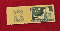 1944 WW2 WWII CROATIAN CROATIA SEBASTIAN WAR INVALID NAZI GERMAN stamp MNH