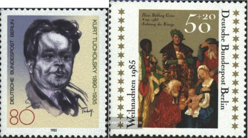 Berlin (West) 748,749 mint never hinged mnh 1985 tucholsky, christmas