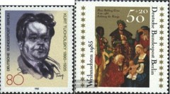 Berlin (West) 748,749 mint never hinged mnh 1985 tucholsky, christmas