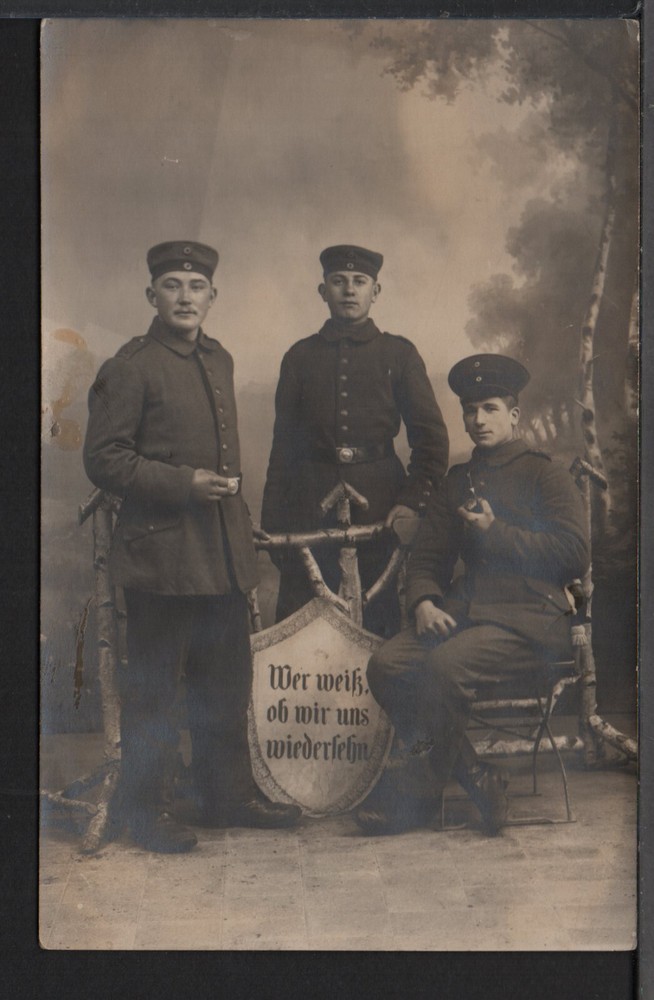 ✔️ GERMANY REICH WWI SOLDIERS EXCELLENT RARE AGED MILITARY POSTCARD