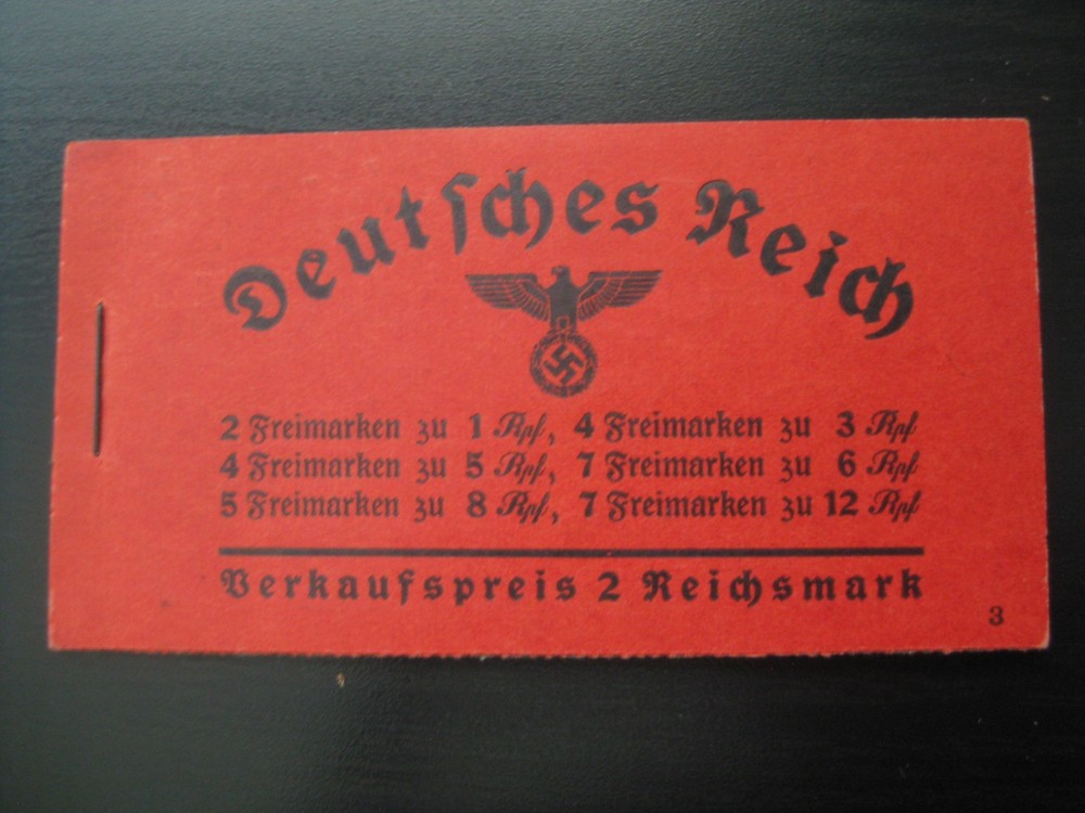 THIRD REICH Mi. #MH 36.2 scarce mint MNH stamp booklet! CV $600.00