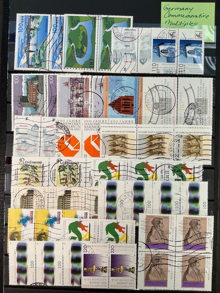 GERMANY USED multiples mix #2 – From Big Box – Please read Description