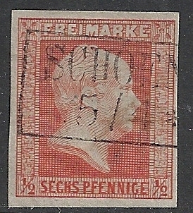 Preussen 1859 MI 13 signed Brun CANC VF