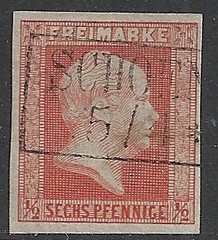 Preussen 1859 MI 13 signed Brun CANC VF