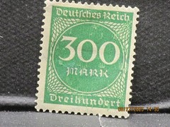 The listing is for:(1)1923 300 Mark German Inflation Stamp-LH-See Photos