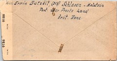 GERMANY 1945-49TH WWII BRITISH OCCUP ZONE CENSORED COVER ADDR NEW YORK USA