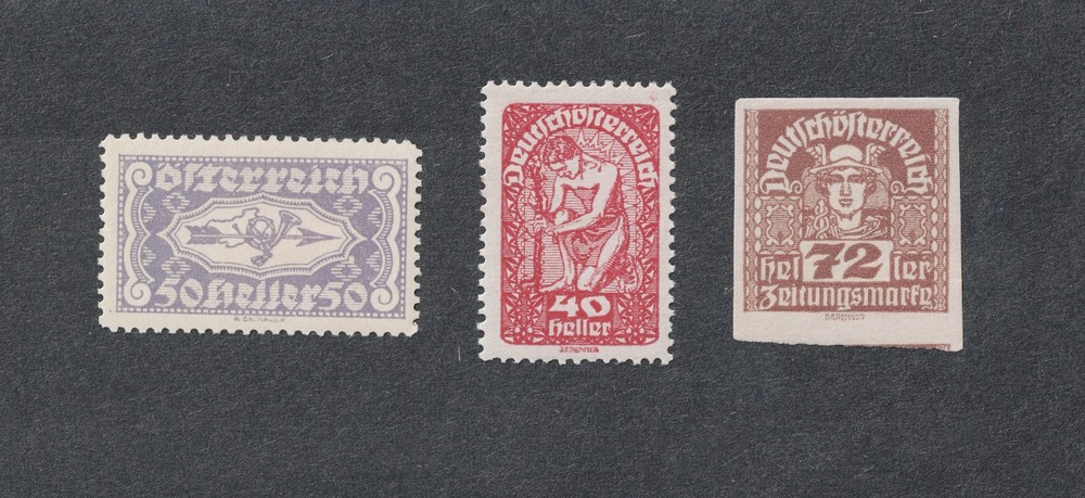 Austria Germany Inflation Era MH Stamp Lot 1920s Hyperinflation Vintage European