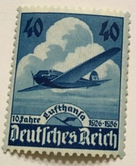 Germany 3rd Reich 1936 Mi # 603 Sc 469 10th Anniversary of Lufthansa MNH