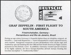 Germany Zeppelin Cover 1930 1st South America Flight 4RM Stamp Pernambuco