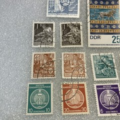 18 USED mixed varied Vtg. 1950-1990 DDR East Germany stamps; $1 Ships/A DEAL!