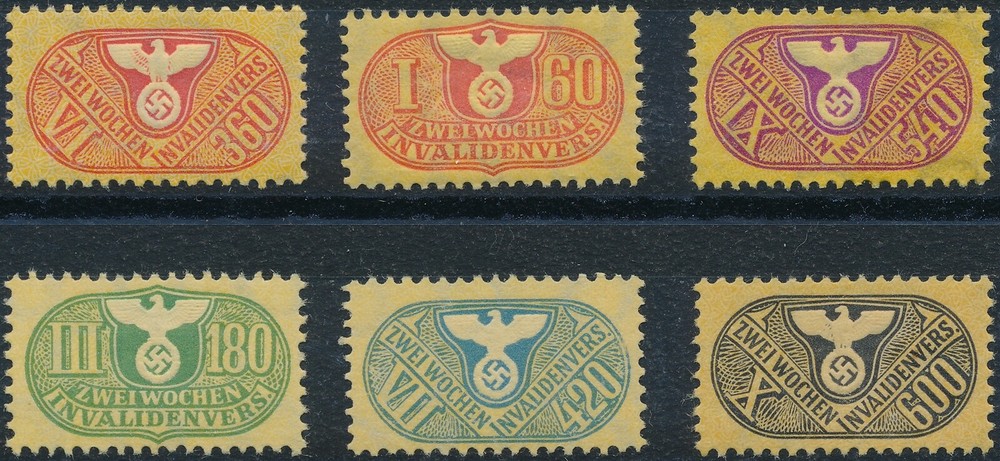 Stamp Germany Revenue WWII 3rd Reich Medical Invalid Selection MNG
