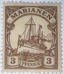 Travelstamps: MARIANEN STAMPS Kaiser’s Yacht Mint ORIGINAL GUM H WMK